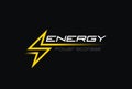 Flash Thunderbolt Energy Power Logo vector linear Royalty Free Stock Photo