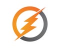 Flash tunderbolt logos template symbol Royalty Free Stock Photo