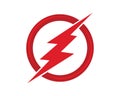 Flash tunderbolt logos template symbol