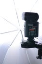 Flash and umbrella Royalty Free Stock Photo