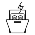 Flash work dishwasher icon outline vector. Worker fixing