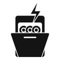 Flash work dishwasher icon simple vector. Worker fixing