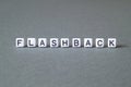 Flashback - word concept on cubes Royalty Free Stock Photo