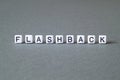 Flashback - word concept on cubes Royalty Free Stock Photo