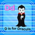Flashcard letter D is for dracula Royalty Free Stock Photo