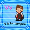 Flashcard letter V is for vampire Royalty Free Stock Photo