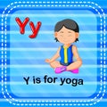 Flashcard letter Y is for yoga