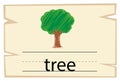 Flashcard for word tree