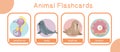 Cute animal flashcards collection. Royalty Free Stock Photo
