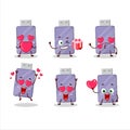Flashdisk cartoon character with love cute emoticon