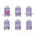 Flashdisk cartoon in character with nope expression Royalty Free Stock Photo