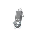 Flashdisk cartoon mascot style in a confuse gesture