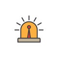 Flasher alarm light filled outline icon