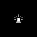 Flasher siren icon isolated on dark background Royalty Free Stock Photo
