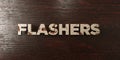 Flashers - grungy wooden headline on Maple - 3D rendered royalty free stock image