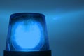 Flashing blue light Royalty Free Stock Photo