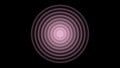 Flashing circles of light pulsating and changing color on black background, seamless loop. Animation. Optical effect