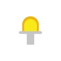 Flashing siren energy electricity light flat icon