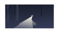 Flashlight Beam in Dark Forest. Exploration, Mystery, and Search. vector design Generative AI Royalty Free Stock Photo