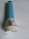 flashlight blue and white on a plain white background