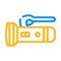 flashlight diver device color icon vector illustration