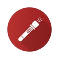 Flashlight flat design long shadow glyph icon