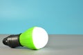 Flashlight in the form of a light bulb. Royalty Free Stock Photo