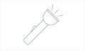 Flashlight glyph icon web and mobile torch sign vector image Royalty Free Stock Photo