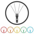 Flashlight icon, light flash, 6 Colors Included