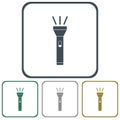 Flashlight icon. Portable torch