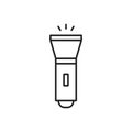 Flashlight icon Simple thin outline