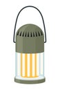 Flashlight of light icon with spotlight or flash function. Light lantern isolated on white background. Vector cartoon Royalty Free Stock Photo