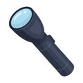 Flashlight, lighting facility for the detective. Outfit of a detective.Detective single icon in cartoon style vector