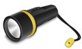 Flashlight with small strap. Vector illustration