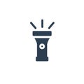 flashlight solid flat icon. vector glyph illustration