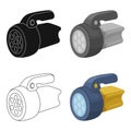 Flashlight.Tent single icon in cartoon style vector symbol stock illustration web.