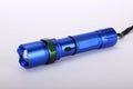 Flashlight Torch blue metal Royalty Free Stock Photo