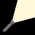 Flashlight torch hand illustration. Pocket vector light lamp lantern design torch