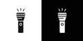 Flashlight torch icon logo set vector Royalty Free Stock Photo