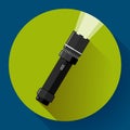 Flashlight Vector icon. Flat design style