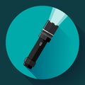 Flashlight Vector icon. Flat design style