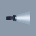 Flashlight vector icon on gray background. Royalty Free Stock Photo