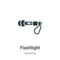 Flashlight vector icon on white background. Flat vector flashlight icon symbol sign from modern camping collection for mobile