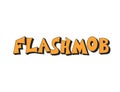 Flashmob stylized text emblem Vector simple design