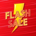 Flash Sale Shopping Poster or banner with Flash icon.