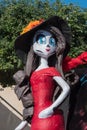 Flashy looking paper mache female