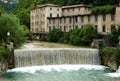 Flashy stream and waterfall in Rovereto Royalty Free Stock Photo