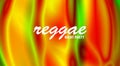 Flashy wavy background for reggae night party design. Iridescent vector graphics