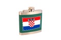 Flask for alcohol with the flag of Croatia. Croatian alcohol