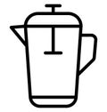 Flask Bottle Isolated Vector icon which can be easily modified or edit Royalty Free Stock Photo